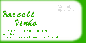 marcell vinko business card